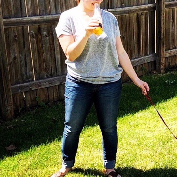 Express V Neck Tee - Picture 2 of 3